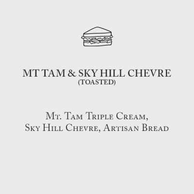 Mt. Tam & Sky Hill Chevre Sandwich