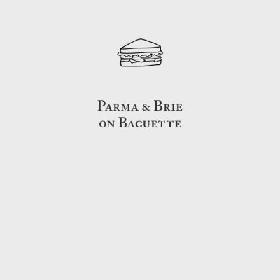 Parma and Brie on Baguette