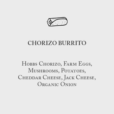Chorizo Breakfast Burrito