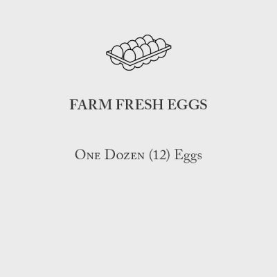 Farm Fresh Eggs Menu Card